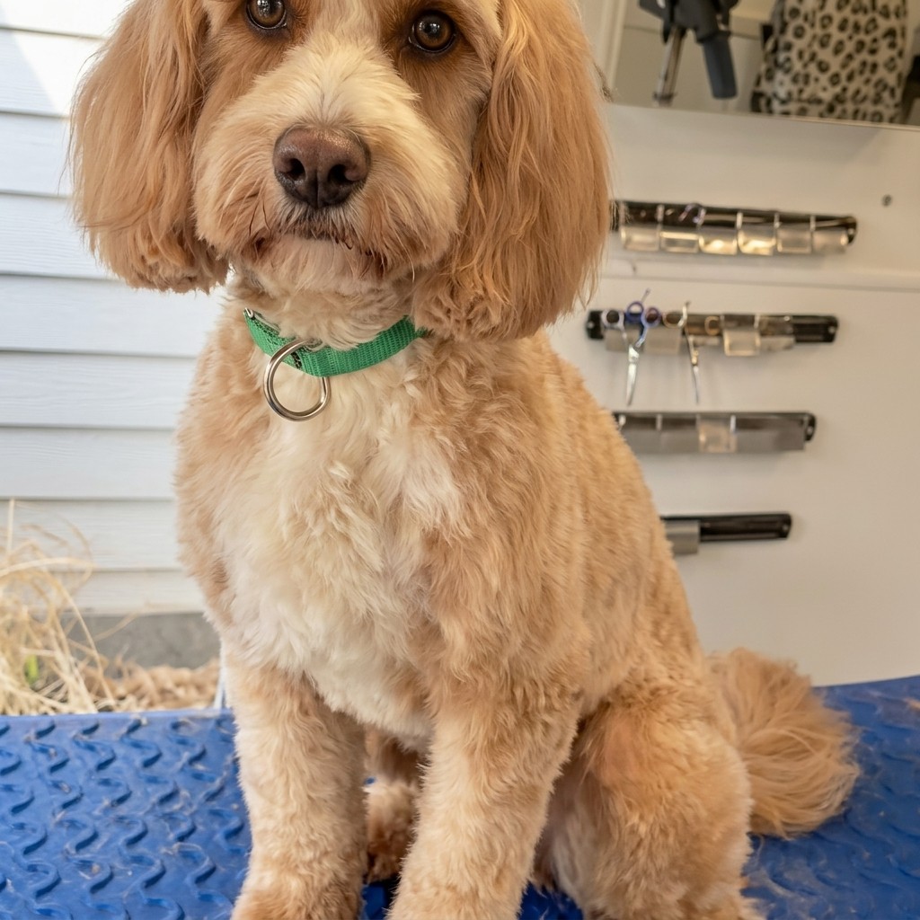 Cockapoo groomed at Ridgeway Dog Grooming Studio, Crawley