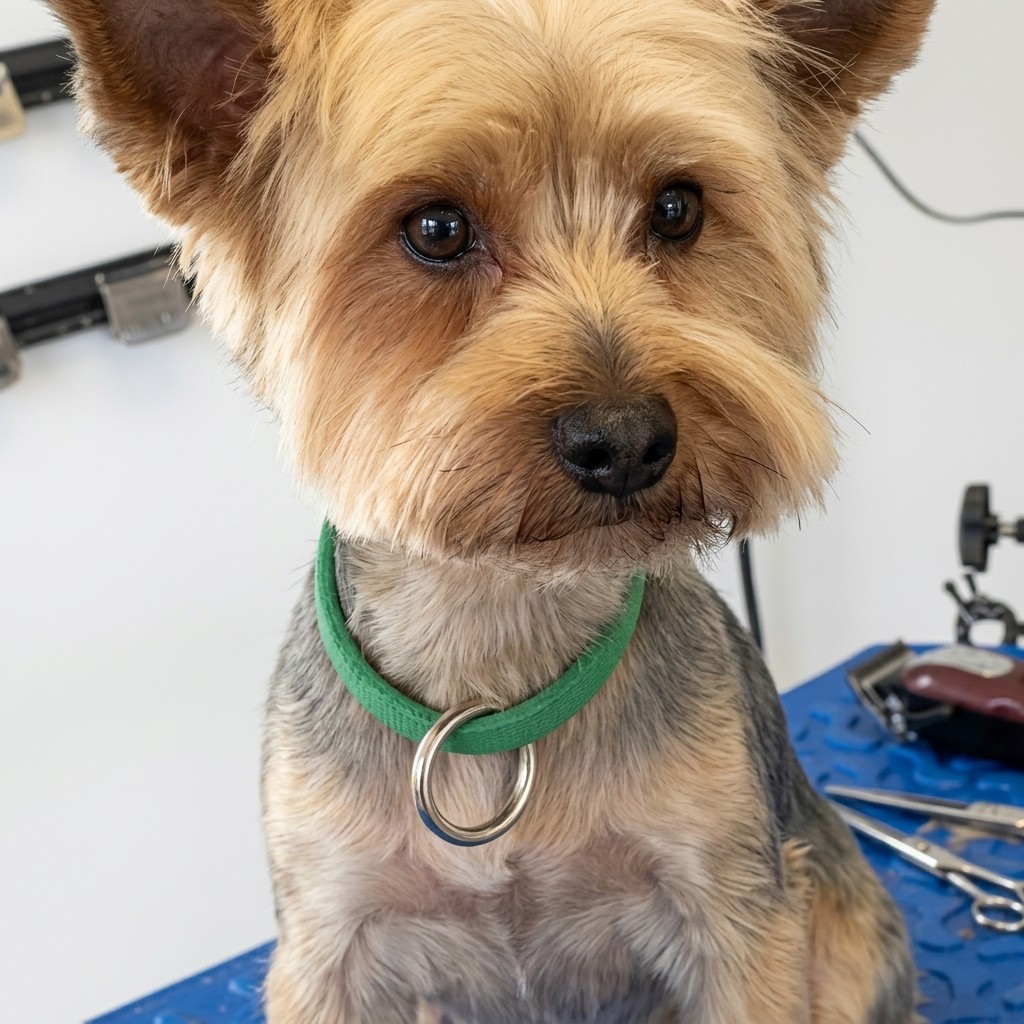 Yorkie groomed at Ridgeway Dog Grooming Studio, Crawley